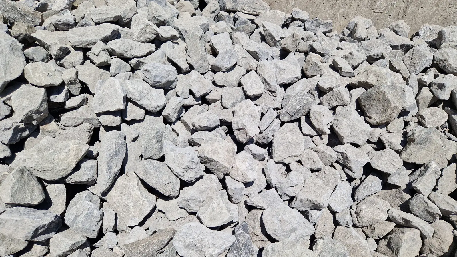 A pilo of hard rock ballast.